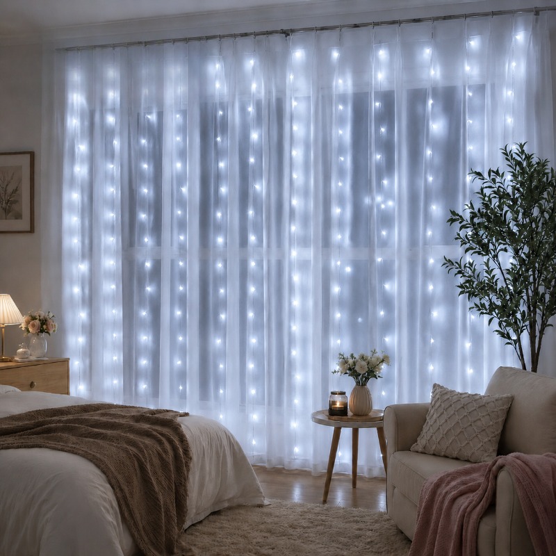Fairy Light Curtain - 3/4/6m Curtain LED String Lights Garland