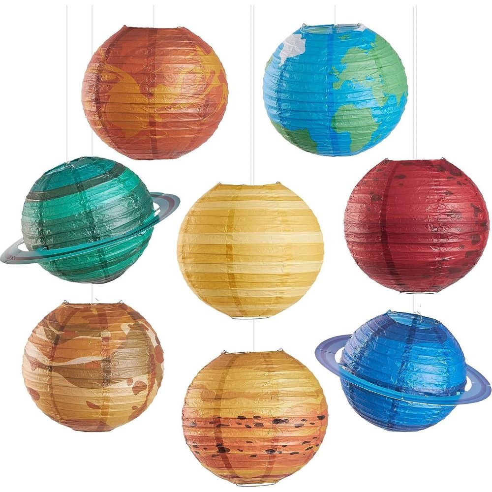 Galaxy Space Theme Hanging Pla - Lantern Paper Solar 评论和价格