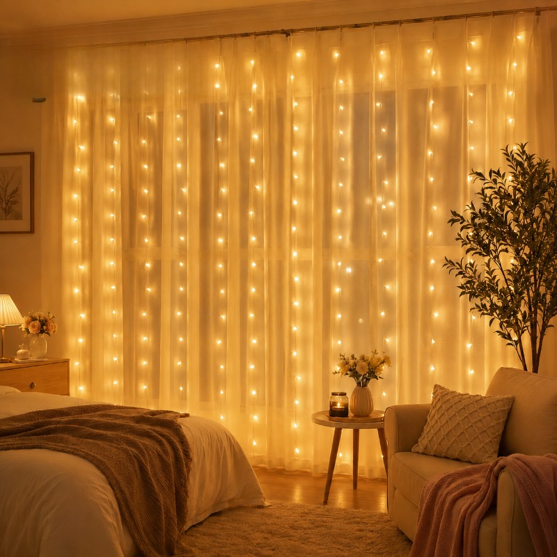 3/4/6m Curtain LED String Ligh - Fairy Light Curtain 评论和价格