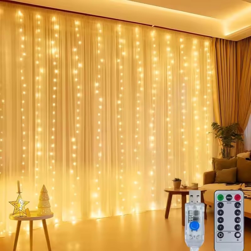 3/4/6m Curtain LED String Ligh - Fairy Light Curtain 评论和价格