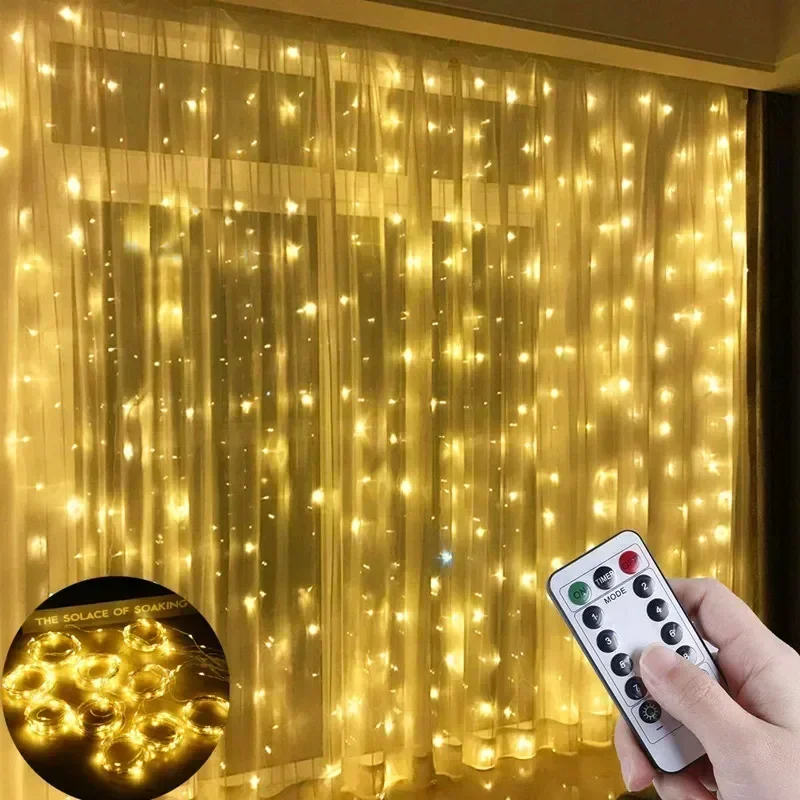 6x3M/3x3m Curtain Garland on T - Fairy Light Curtain 评论和价格